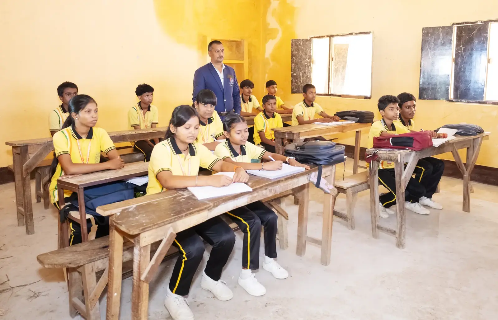 Senior students at their desks during a lesson